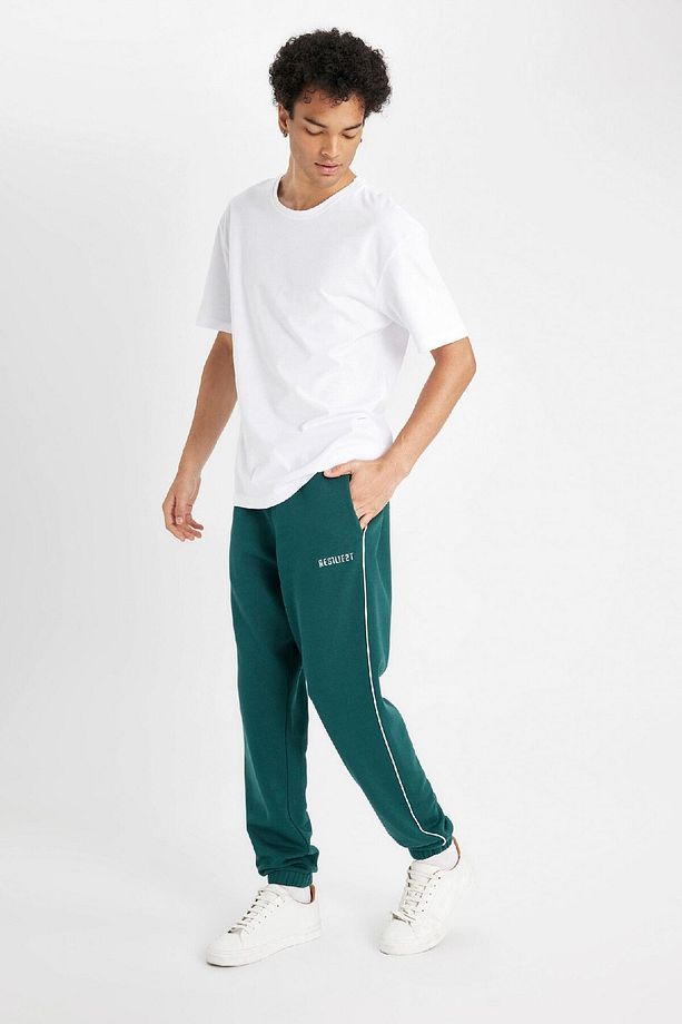 Regular Fit Jogger Eşofman Altı Fleto Cepli Baskılı Beli Bağcıklı Lastikli Paça D2025AX24WN - 6