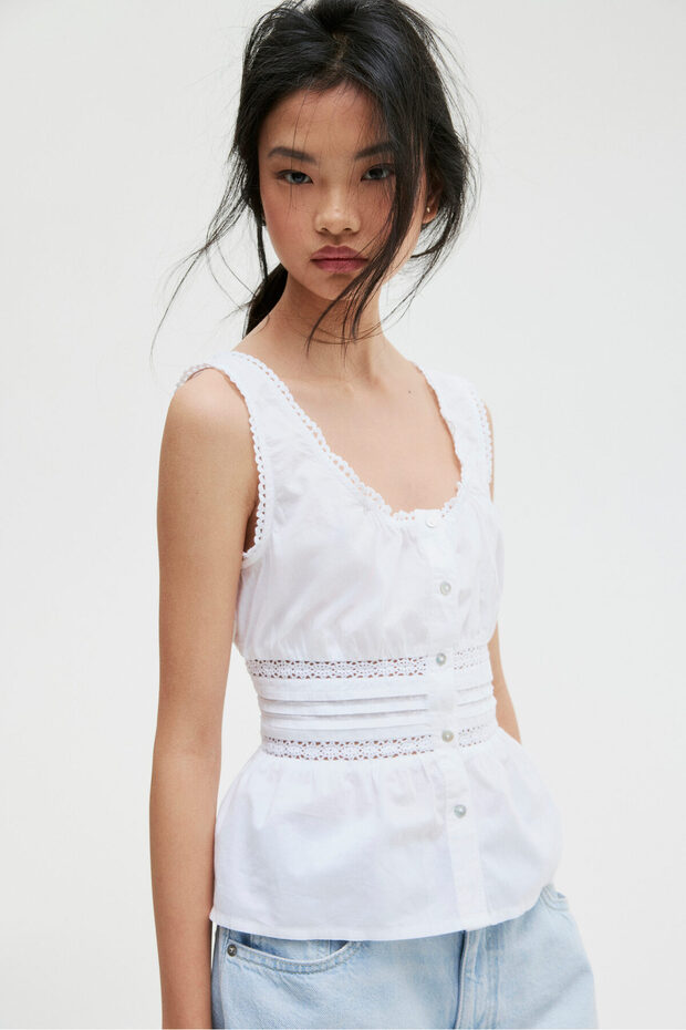 Peplumlu Kolsuz Üst - 1