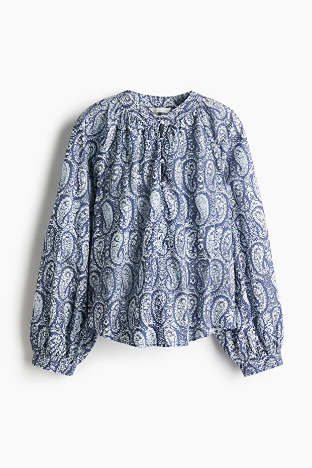 Bant Yakalı Bluz - 3