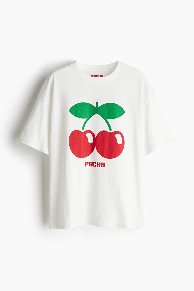 Baskılı Oversize Tişört - 1