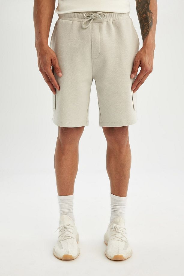 Regular Fit Basic Düz Kargo Cepli Bermuda Şort D0475ax24sm - 4