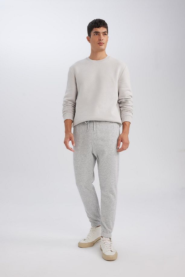 Jogger Eşofman Altı Standart Fit Basic Düz Beli Bağcıklı Lastikli Paça Cepli A6468ax24au - 3