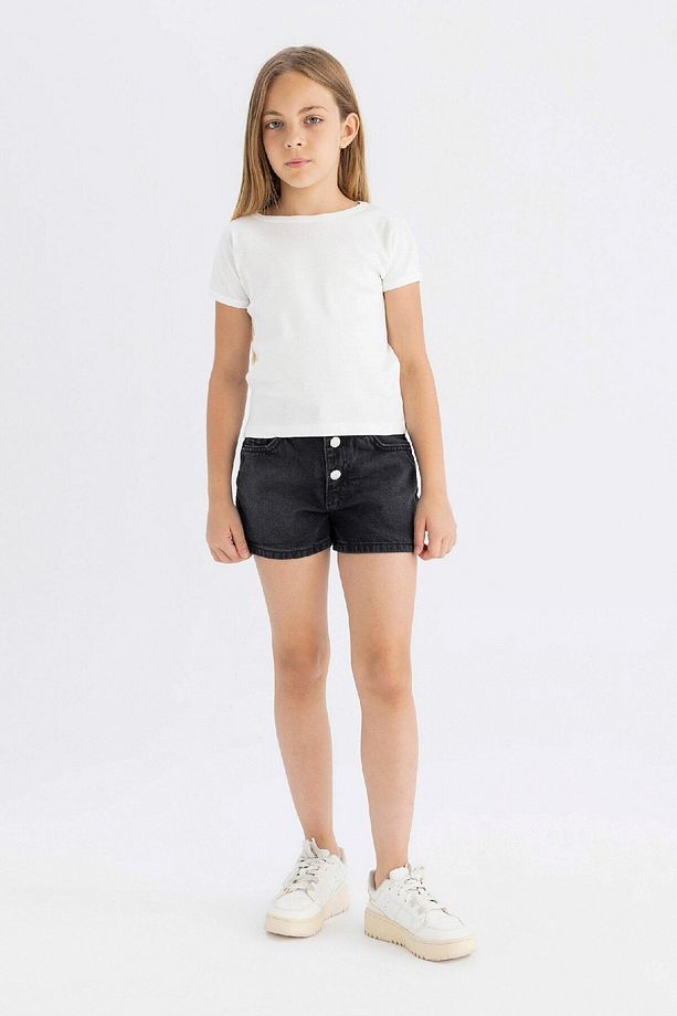 Kız Çocuk Mom Fit Jean Şort D1712A824SM - 3