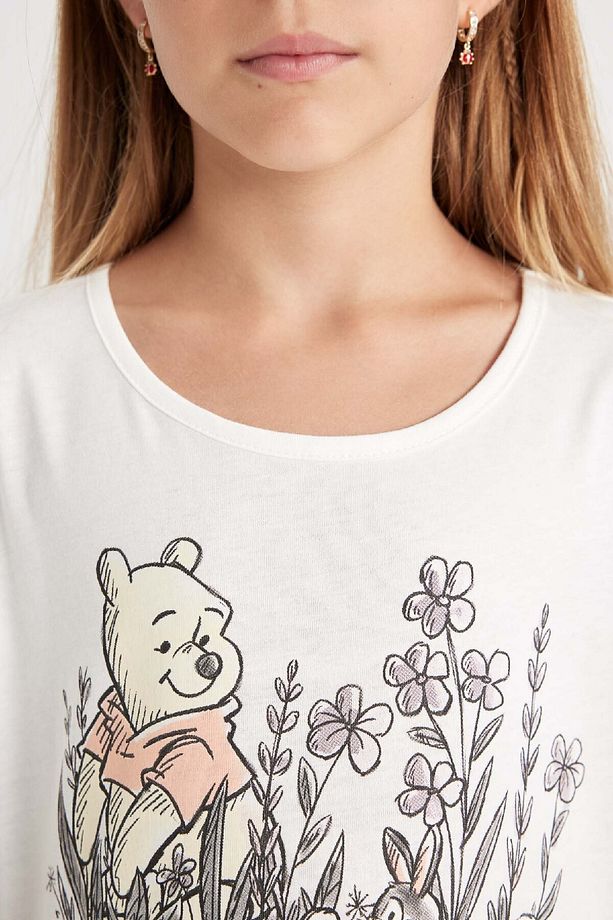 Kız Çocuk Disney Winnie The Pooh Kısa Kollu Şortlu Pijama Takımı D2069A824SM - 5