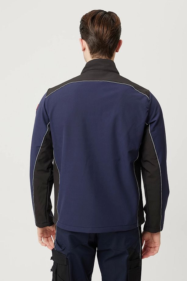 Su ve Rüzgar Geçirmez Softshell Mont Reflektif biye Çok Cepli Outdoor İş İnşaat Endüstri Fabrika - 4