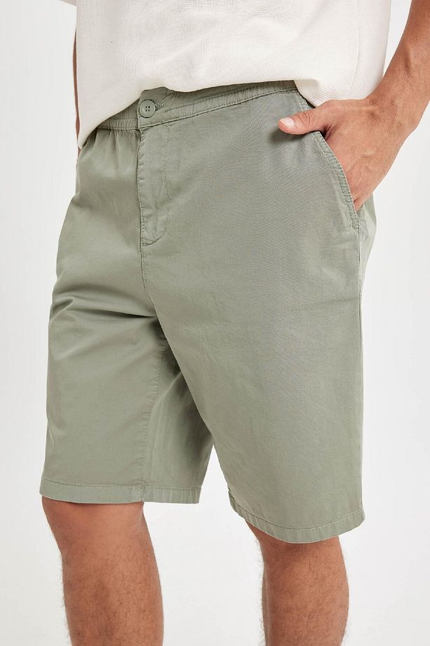Regular Fit Gabardin Bermuda Şort D2899ax24hs - 7