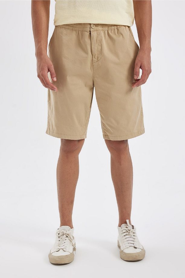 Regular Fit Esnek Bantlı Paça Gabardin Bermuda Şort D2899ax24hs - 4