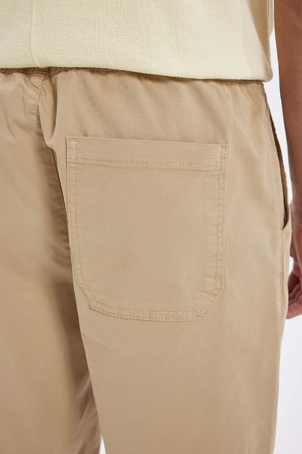 Regular Fit Esnek Bantlı Paça Gabardin Bermuda Şort D2899ax24hs - 6