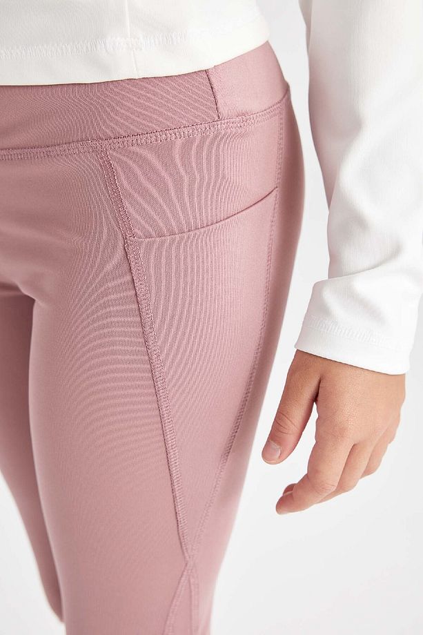 Kız Çocuk Basic Düz Standart Boy Cepli Tayt C9638a824au - 5