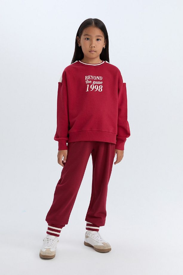 Kız Çocuk Beli Paçası Lastikli Baskılı Jogger Eşofman Altı D3204a824wn - 3