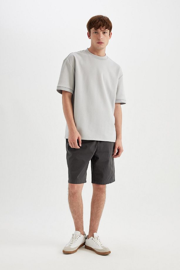 Regular Fit Gabardin Bermuda Şort D2899ax24hs - 2