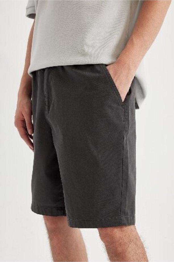 Regular Fit Gabardin Bermuda Şort D2899ax24hs - 4
