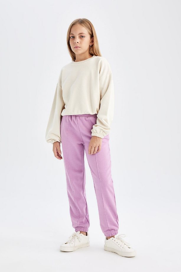Kız Çocuk Beli Paçası Lastikli Basic Düz Jogger Eşofman Altı D3201a824wn - 3