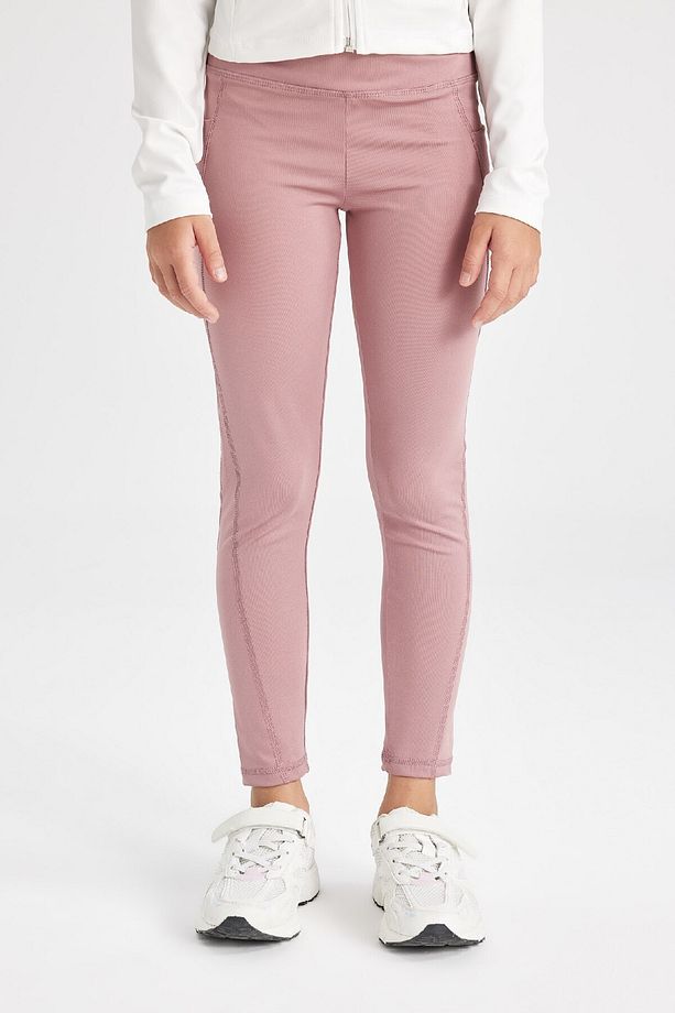 Kız Çocuk Basic Düz Standart Boy Cepli Tayt C9638a824au - 4