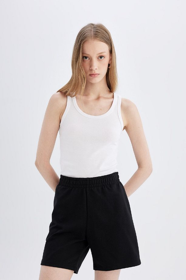 Regular Fit Normal Bel Basic Düz Bermuda Şort U4570az24hs - 3