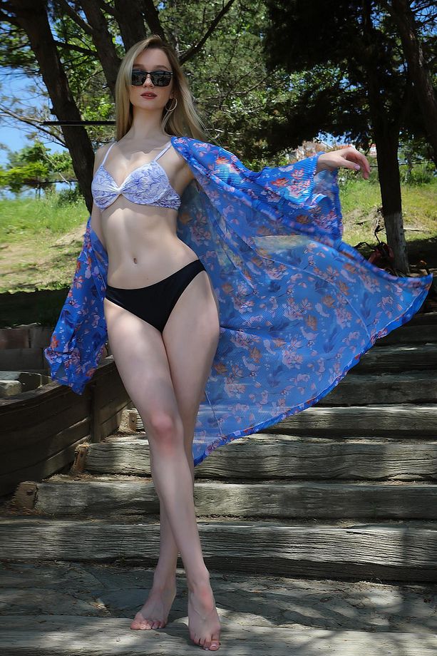 Mdsrdm Kadın Yarım Destekli Alt Üst Bikini Takım Ekru 35012 - 1