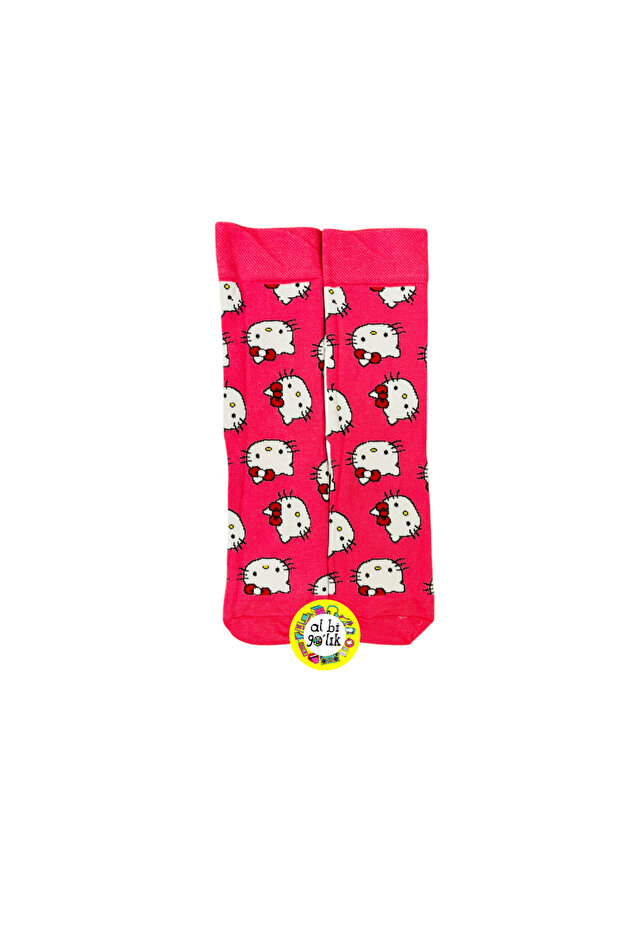 Hello Kitty Patterned Cotton Socket Socks - 1