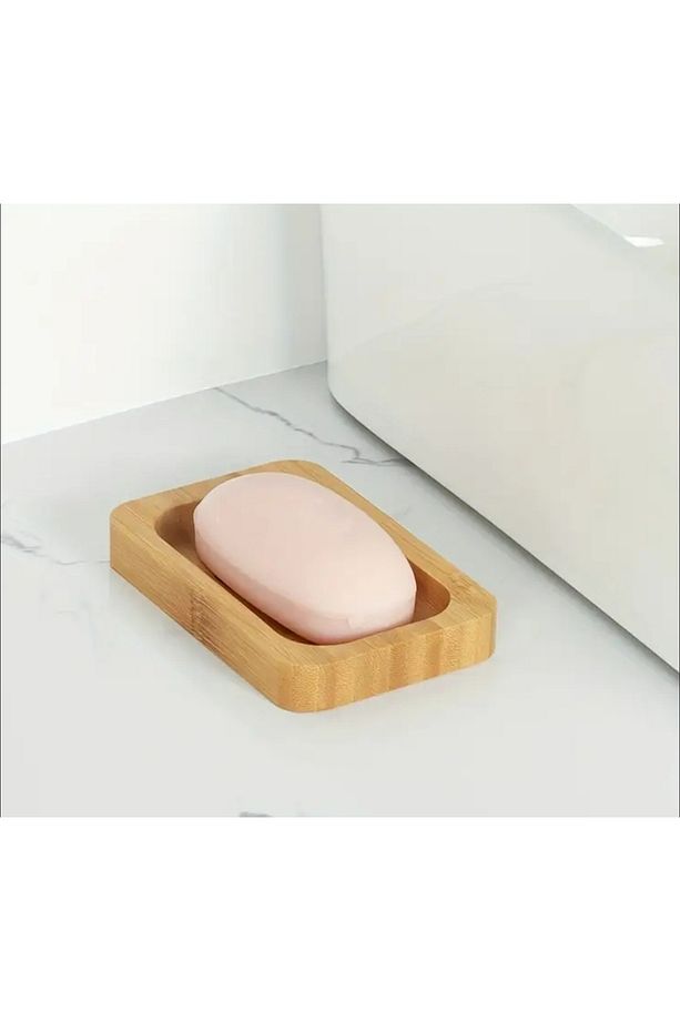 Kamptek Ahşap Bambu Katı Sabunluk 2 Adet Set Lavabo Sabunluk - 7