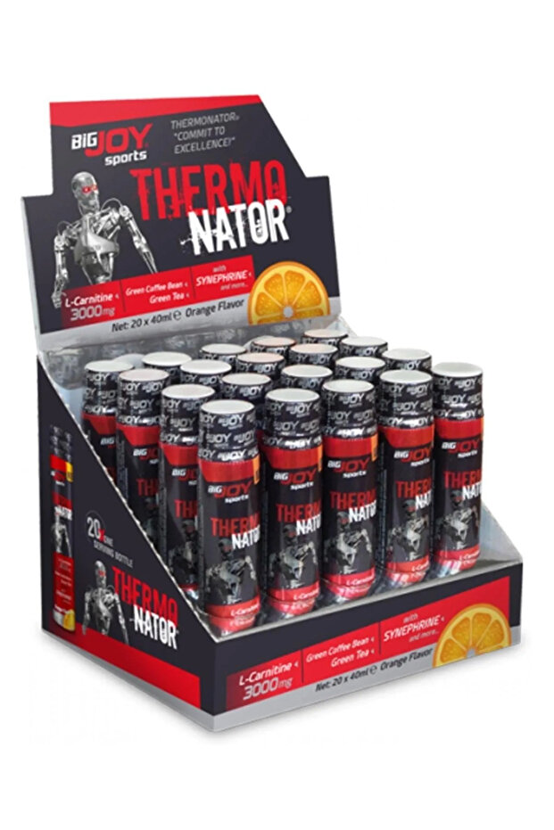 Bigjoy Sports L-Karnitin ThermoNator 20’li Shot Portakal Aromalı