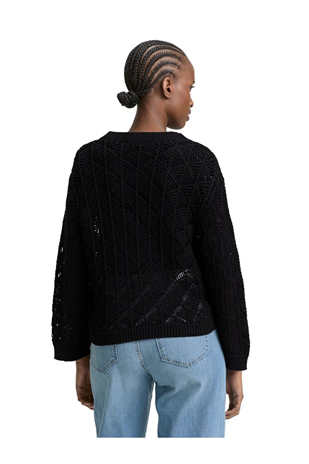 durchbrochene Strickjacke - 2
