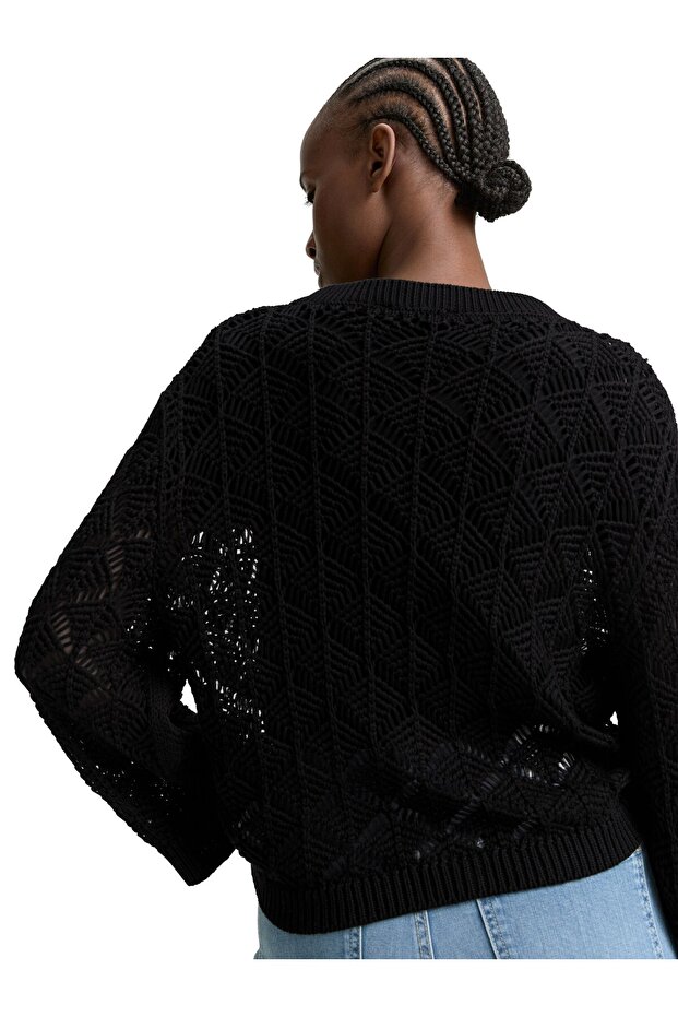 durchbrochene Strickjacke - 3