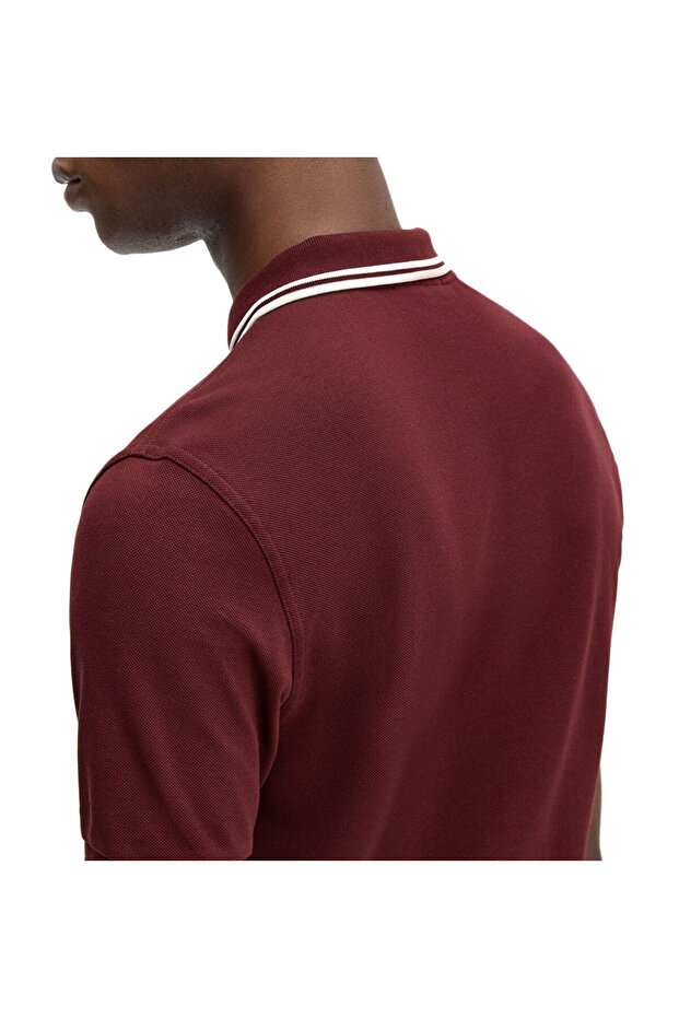 KOSZULKA POLO, MĘSKA, KRÓTKI RĘKAW, DWUKOLOROWA, HAFTOWANE LOGO, Z GUZIKAMI - 3