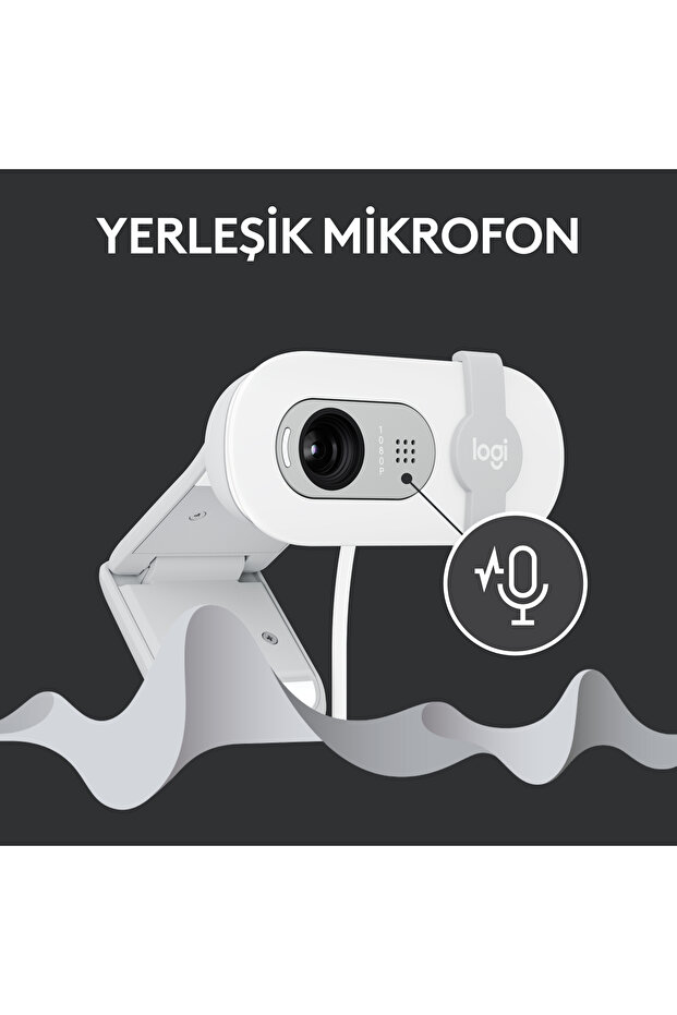 BRIO 100 Full HD 1080p Gizlilik Kapaklı Mikrofonlu Web Kamerası - Beyaz - 6