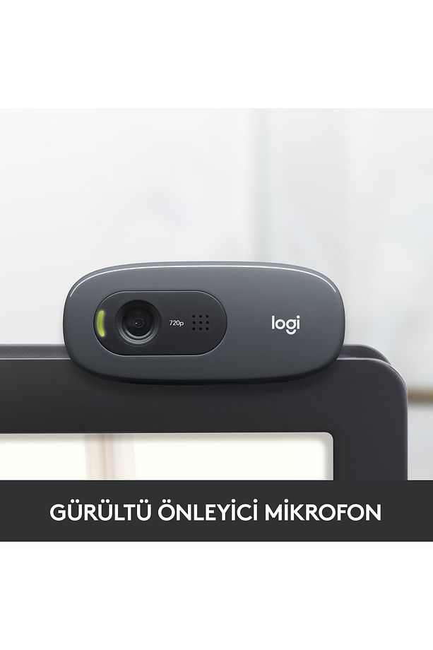 C270 HD 720p Mikrofonlu Web Kamerası - Siyah - 4