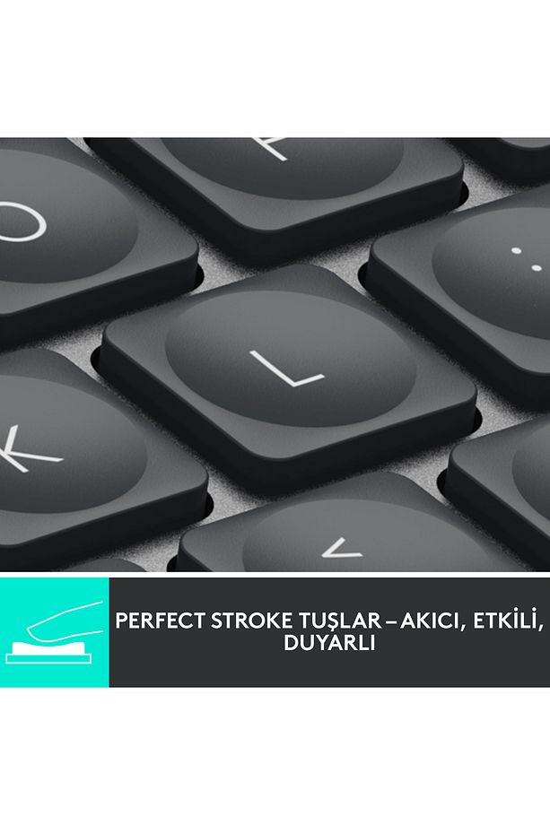 Mx Keys Mini Minimalist Kablosuz Bluetooth Aydınlatmalı Türkçe Q Klavye - Siyah - 3
