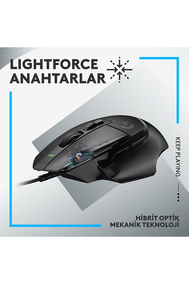 G G502 X Kablolu Oyuncu Mouse Siyah - 2