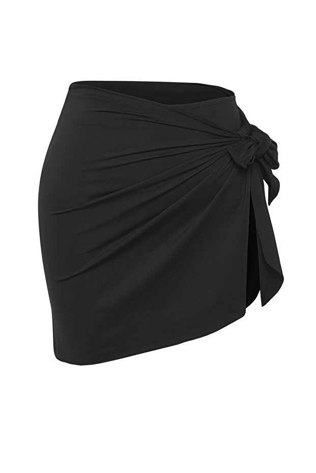 Siyah Düz Pareolu 2'li Set Büyük Beden Bikini Altı TBBSS25CR00003 - 7
