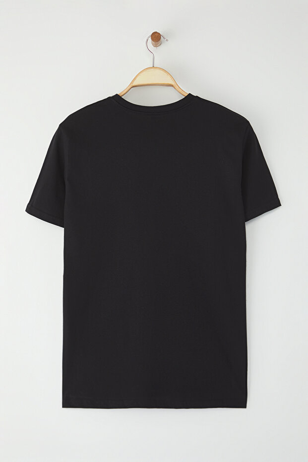 Siyah Regular/Normal Kesim France Baskılı T-shirt TEDSS25TS00017 - 4