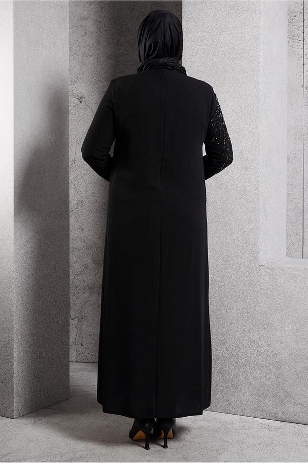 TAŞ BASKILI ABİYE ELBİSE 20620 - 3