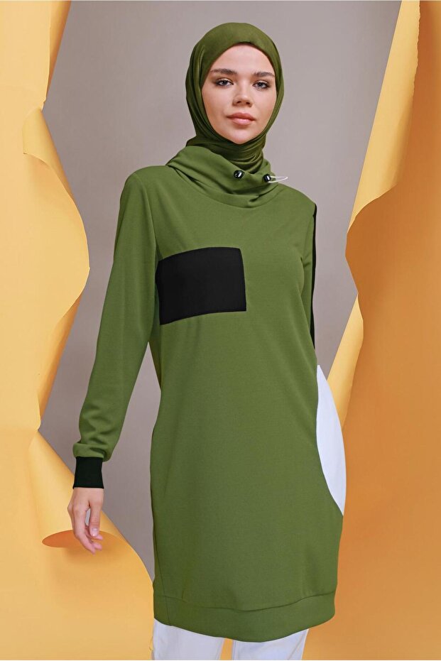 BAĞCIKLI CEP DETAYLI TUNİK 41706 - 1