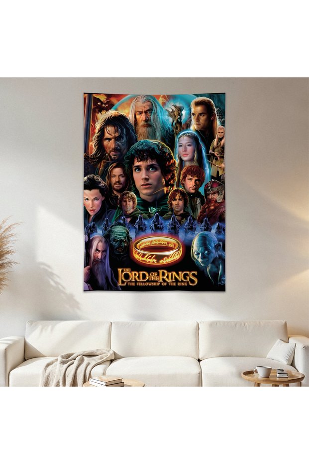 Lord of the Rings Wall Covering Tapestry First Quality Satin Fabric Poster