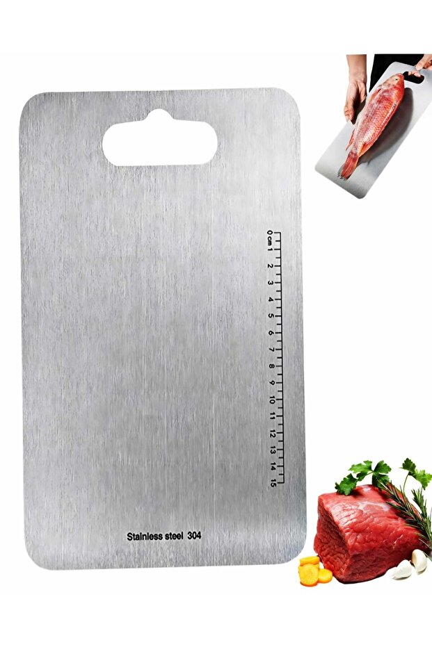 Stainless Steel Cutting Board - Kitchen Presentation Stand 304 Antibacterial 29*20 cm