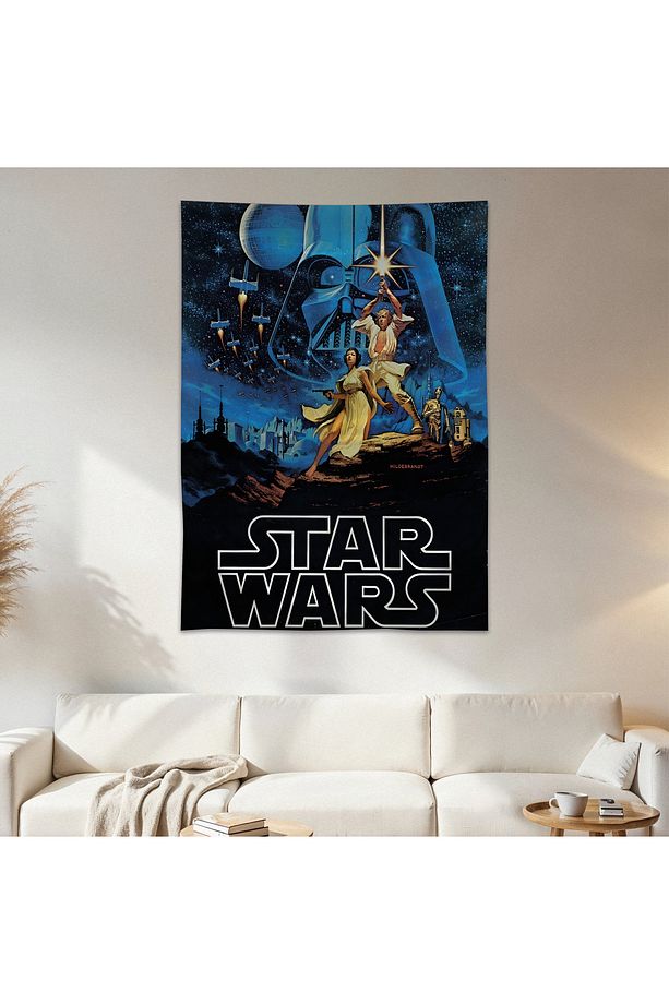 Star Wars Duvar Örtüsü Duvar Halısı Birinci Kalite Saten Kumaş Poster - 1