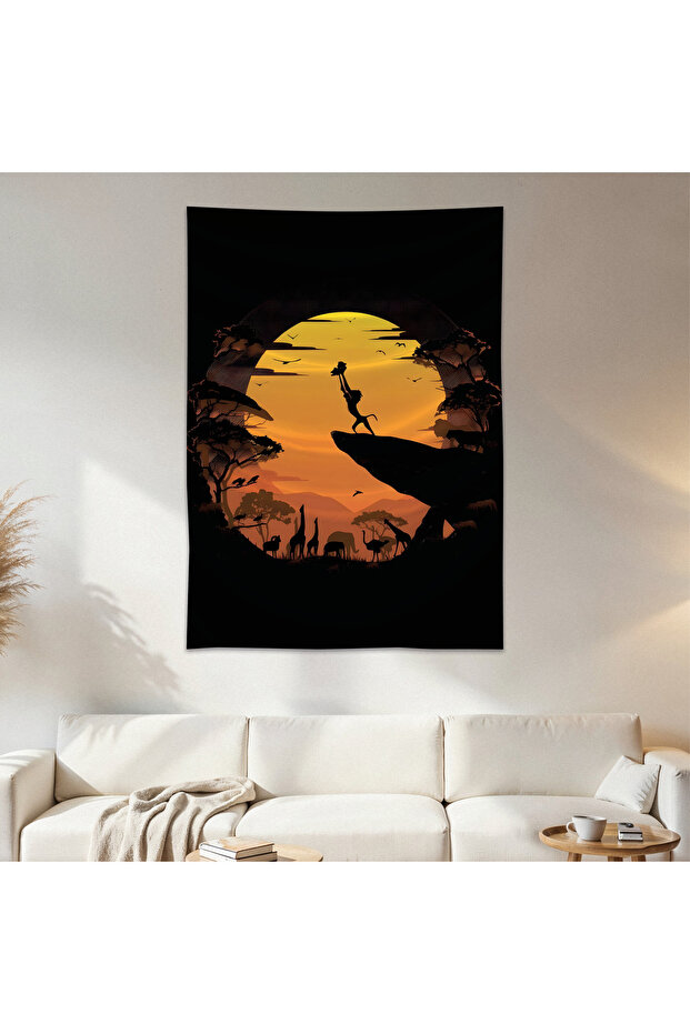 Lion King Lion King Wall Covering Wall Carpet First Quality Satin Fabric Poster