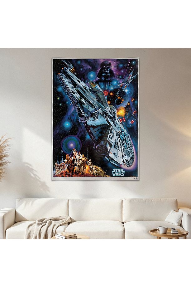 Star Wars Duvar Örtüsü Duvar Halısı Birinci Kalite Saten Kumaş Poster - 1