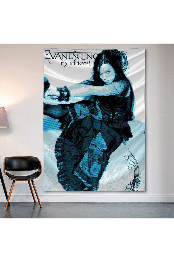 EvaneScence Duvar Örtüsü Duvar Halısı Birinci Kalite Saten Kumaş Poster - 2