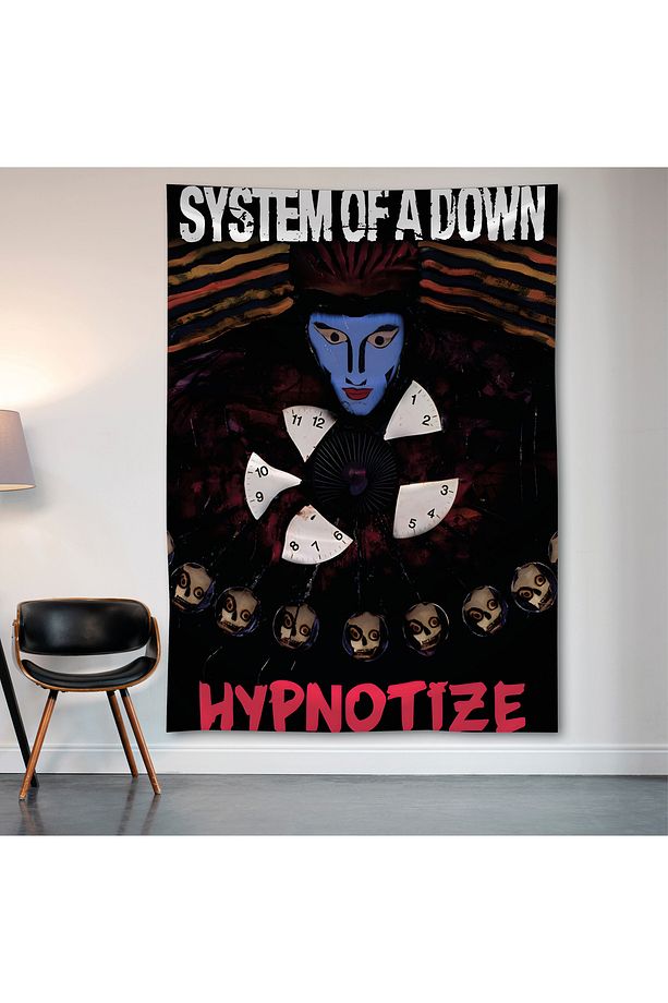 System Of A Down Duvar Örtüsü Duvar Halısı Birinci Kalite Saten Kumaş Poster - 2