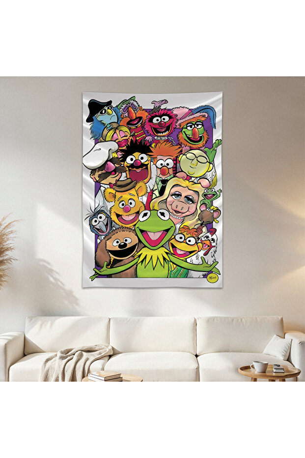 The Muppets Wall Cloth Wall Tapestry First Quality Satin Fabric Poster