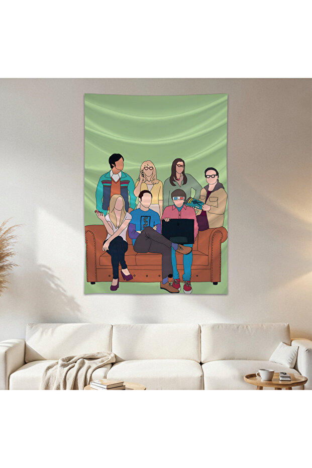 The Big Bang Theory Wall Cloth Wall Tapestry First Quality Satin Fabric Poster