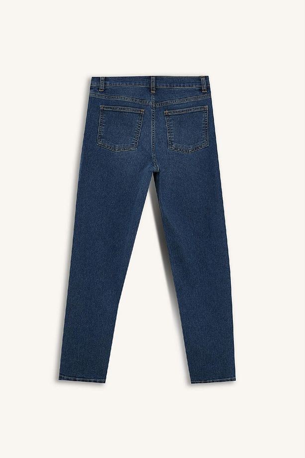 Erkek Çocuk Loose Fit Düz Paça Basic Düz Jean Pantolon C3698a824wn - 8