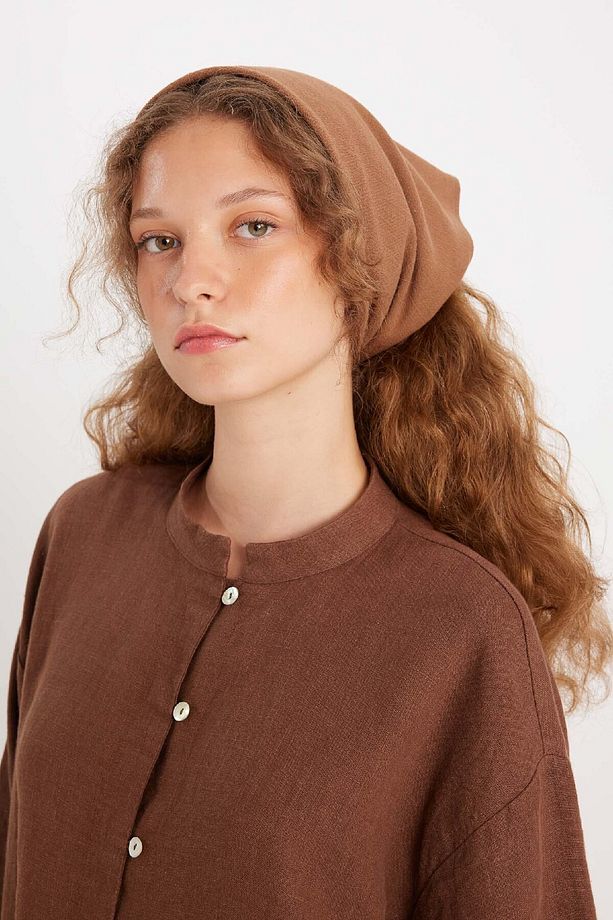 Manuka X Keten Uzun Kollu Basic Tunik D4394ax24hs - 8