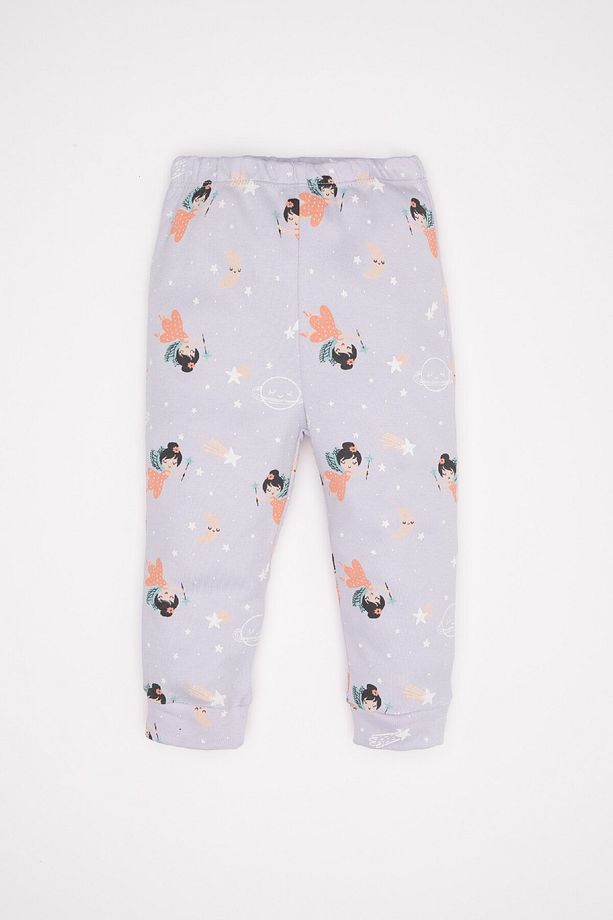 Kız Bebek Pijama Takım Desenli Uzun Kollu Üst Beli Lastikli Uzun Alt D3622a524wn - 2