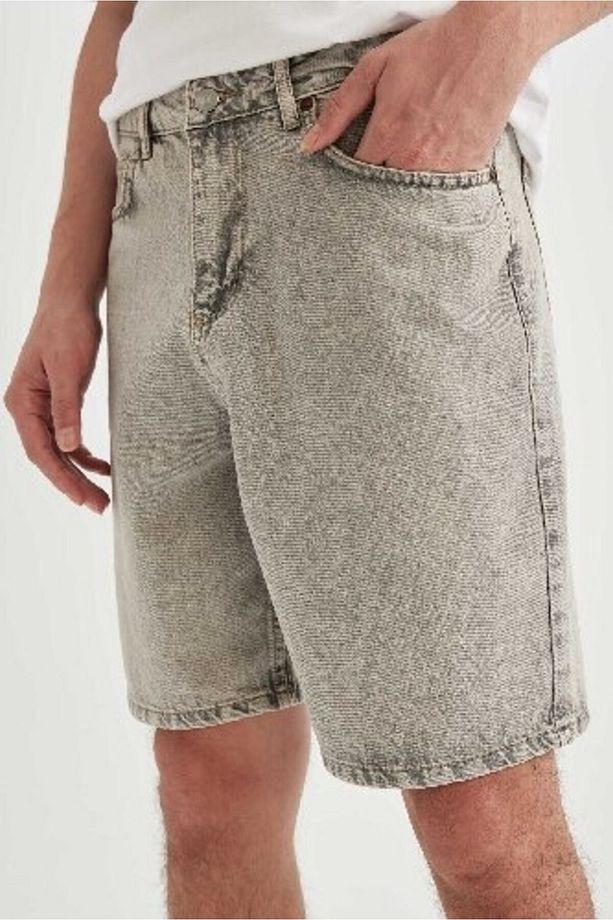 Straight Fit Jean Bermuda Şort D3879AX24SM - 5