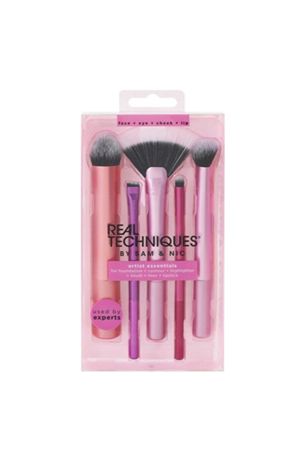 Real Techniques Essential Makeup Brush Set - 5 Brushes - 1