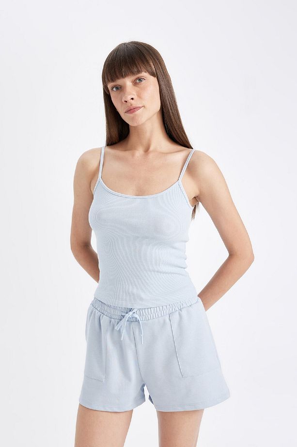 Regular Fit Yuvarlak Yaka Fitilli Kaşkorse Basic Düz Atlet D3326ax24sm - 4