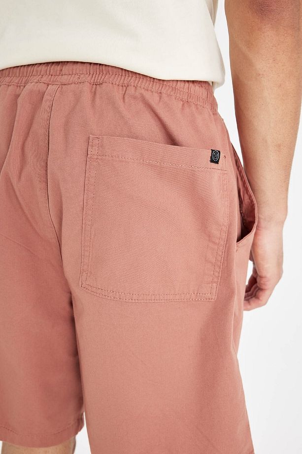 Relax Fit Gabardin Bermuda Şort D4697AX24HS - 6